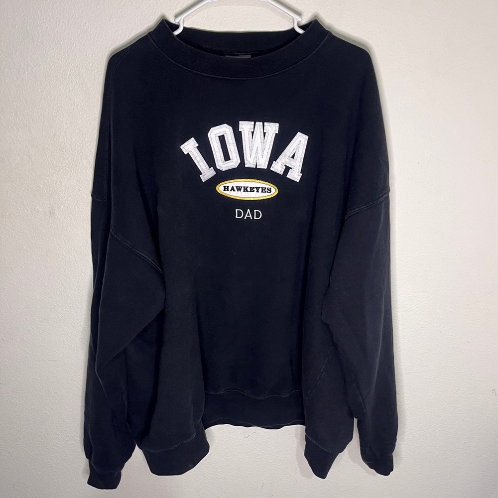 Vintage 90s Iowa Hawkeyes Dad University Crewneck Sweatshirt Size XL